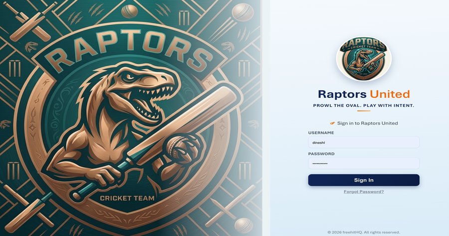 Raptors United app login